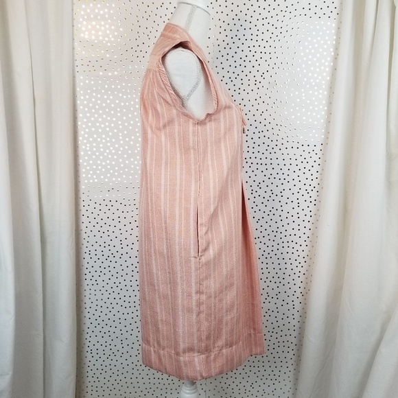 Simply Noelle Peach Striped Shift Dress NWOT - Picture 3 of 8
